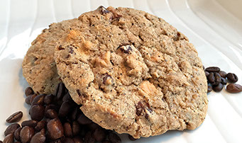 Cookie Cupboard's Coffee Cookie with fresh-ground coffee beans